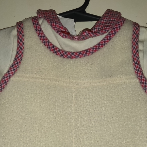 Carter's 2 Pc Baby Overalls. Cream Color Fleece PUPPY 6-9ms - Picture 3 of 11